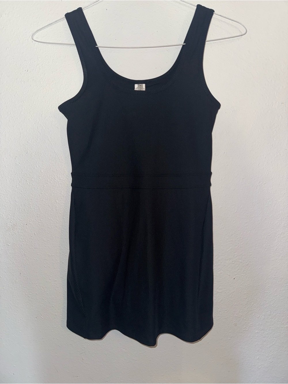 Fabletics Black Ribbed Tank Dress